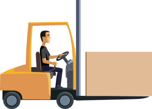 Image of a forklift being used for moving and storage