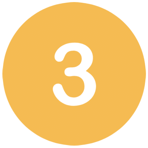 BBX Moving | Office Movers – Burnaby - A large white number 3 centered on a solid yellow-orange circle, symbolizing the third step in our seamless Office Moving Services, with no other elements. A large white number 3 centered on a solid yellow-orange circle, symbolizing the third step in our seamless Office Moving Services, with no other elements.